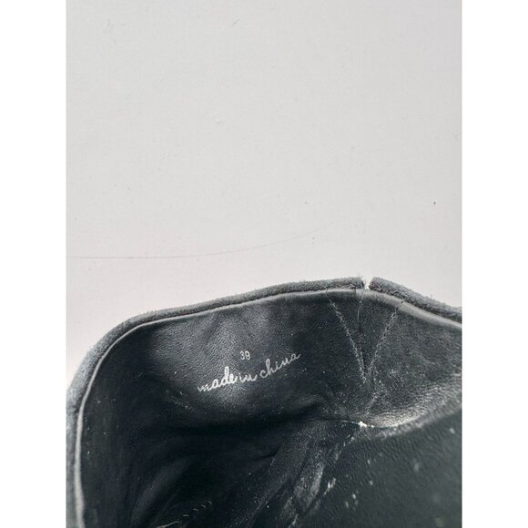 JOIE Aderes Black Suede Leather Studded Pointed Toe Slides Mules Flats, Size 39 - Picture 14 of 15